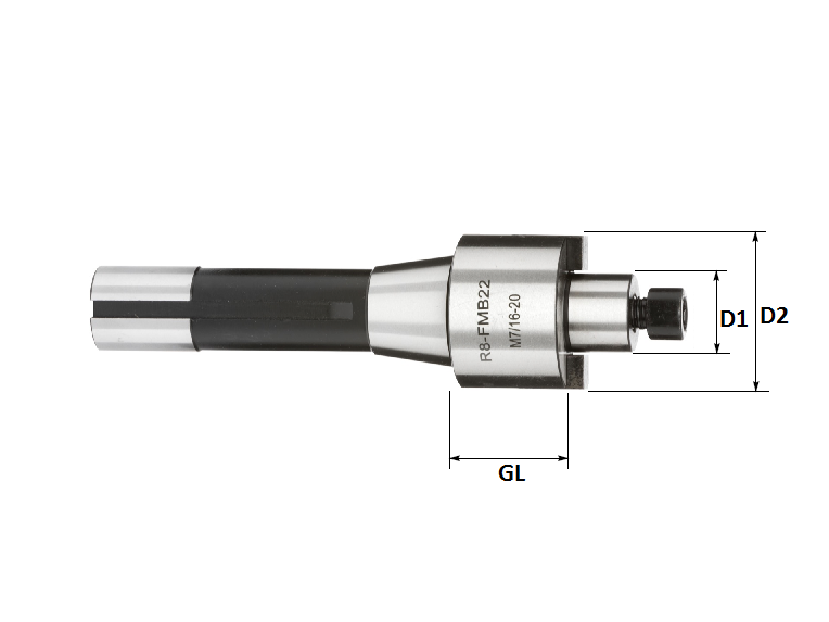 R8 27mm Spigot Face Mill Holder (Standard Accuracy)